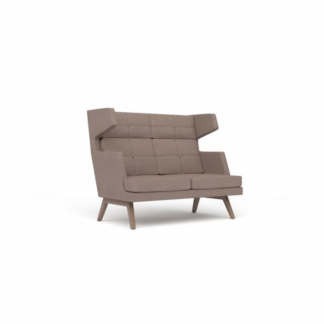 Диван 2-местный высокий Юнитекс МАРЛИ МР/2/В/О/Uno caramel ткань / Uno caramel