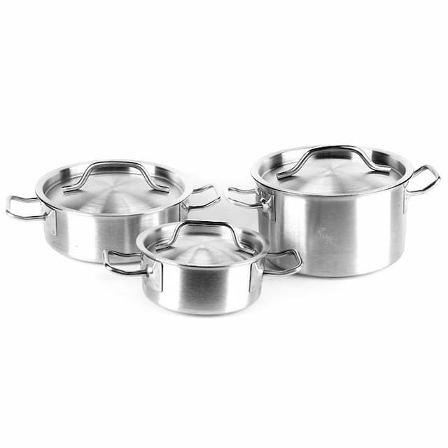 Кастрюля с тройным дном Gastrotop 140х85мм объем 1.3л с двумя ручками,арт.101612