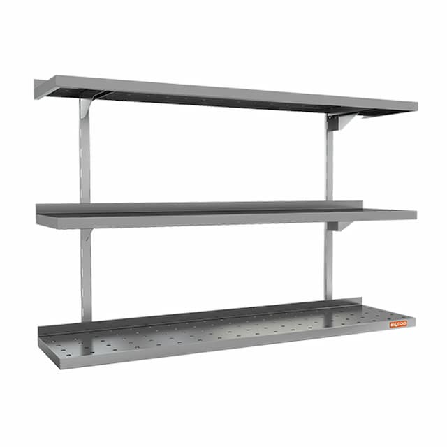 Полка нержавеющая настенная каскадная перфорированная Hicold НПНК-12/4 П