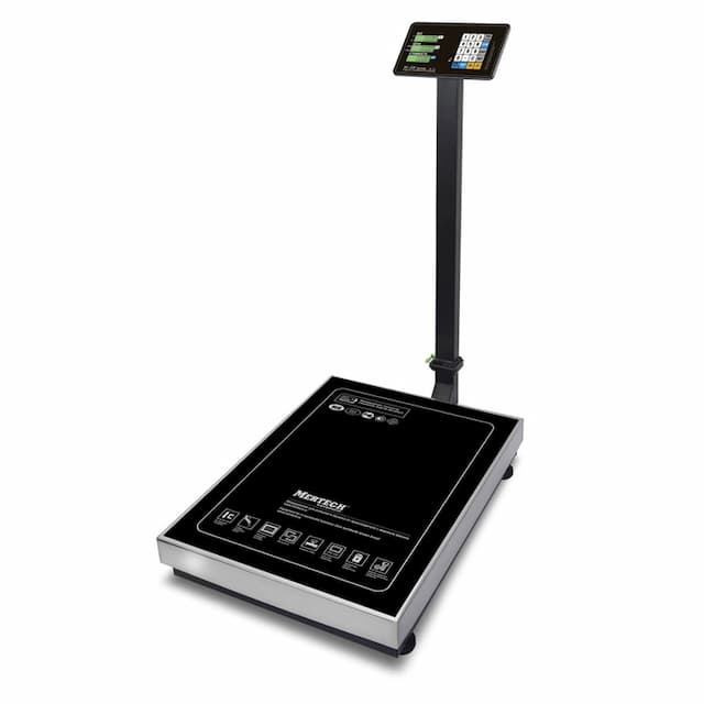Торговые напольные весы MERTECH M-ER 333 ACLP-300.50/100 "TRADER" с расч. стоимости LCD